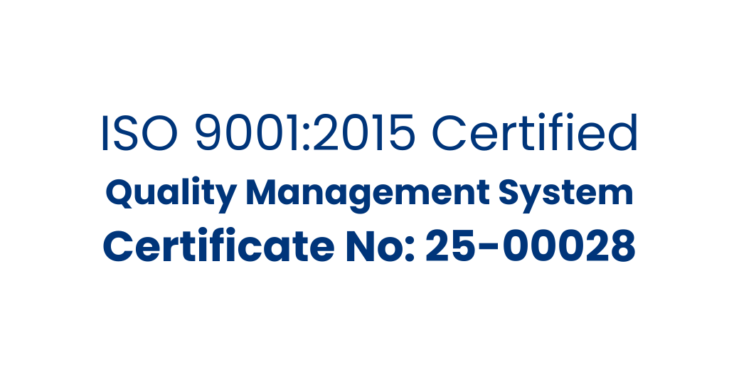 ISO 90012015 Certified Quality Management Systme Certificate No 25-00028